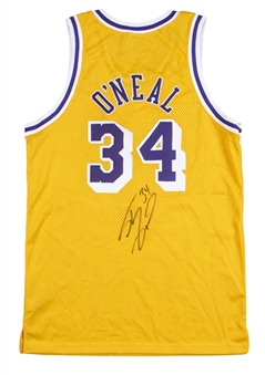 Shaquille ONeal Signed Los Angeles Lakers Home Jersey (Fox LOA & Beckett)